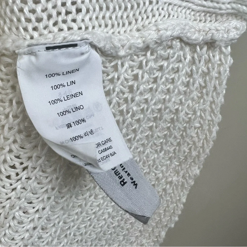 🎁 J. Crew White Linen Knit Sweater XS